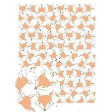 Feuille gluepatch tête de renard 30x40cm