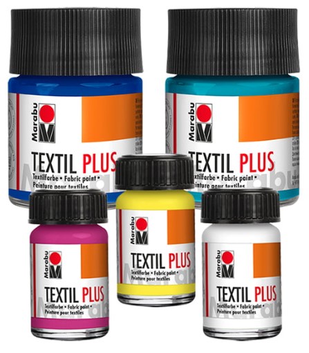 [17150005] Marabu Textil Plus, Peinture textile ultra couvrante, 50ml (Noir 073)