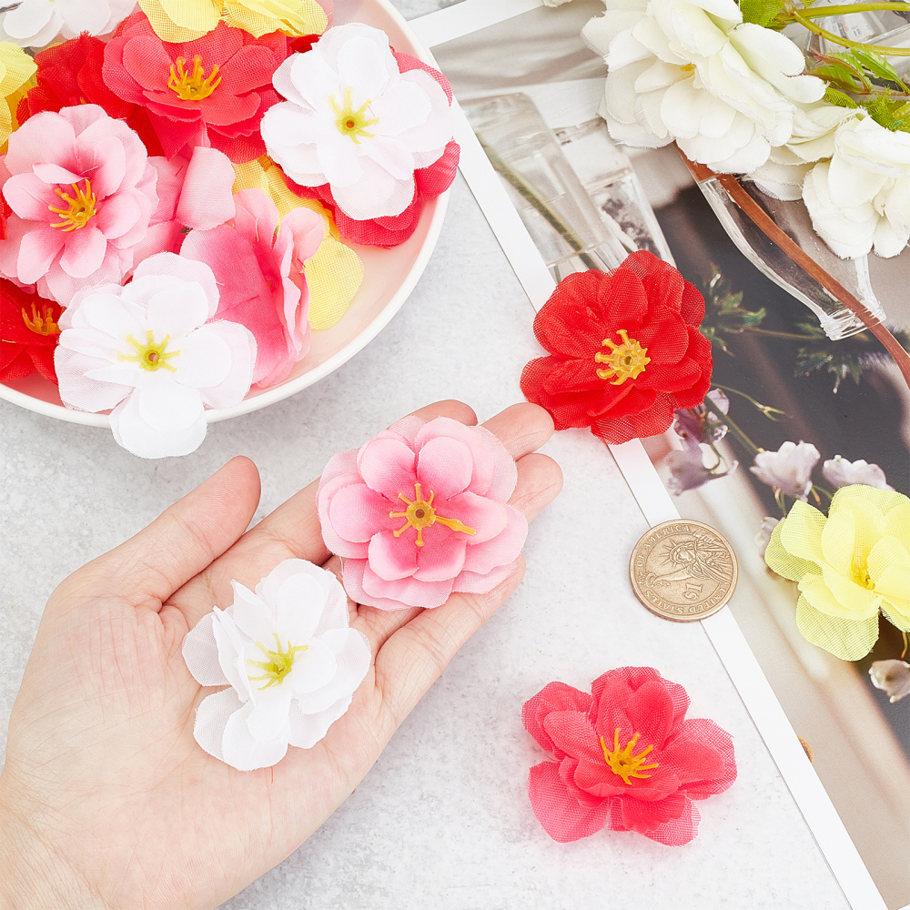 [DIY-WH0259-20    DIY-WR0003-94] Fleurs artificielles, 55x55mm, la pièce