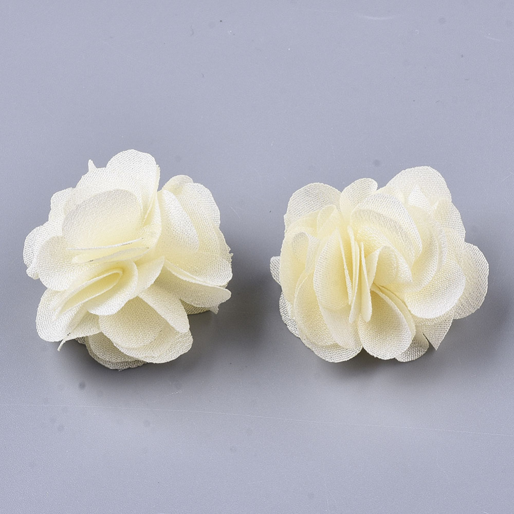 [FIND-R076-02R] Fleurs artificielles, 34mm, 4 coloris au choix, la pièce (Blanc)