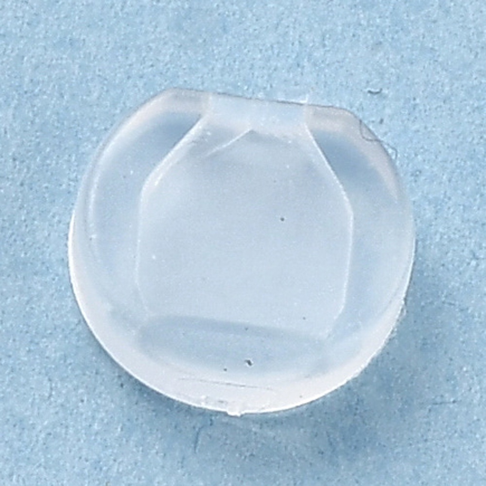 Coussinet redresseur boucle d'oreille, silicone souple, 8,5x9x3mm, trou 1,8x3mm, l'unité