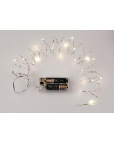 Guirlande lumineuse haute durabilité, 20 lampes pour 2xAA 2m