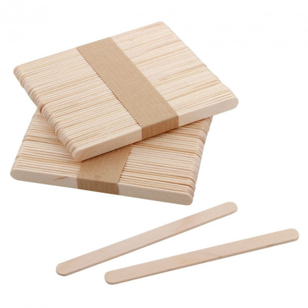 [WOCR-PW0001-261A-02C] Bâtonnets plat en bois, 150x18x1,6 mm - 50 pièces