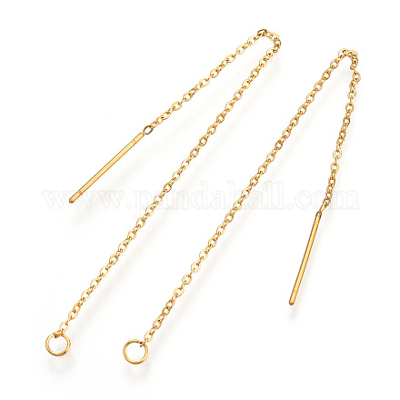 Fils d'oreille INOX doré, 98x0,5mm, tige 0,8mm, l'unité