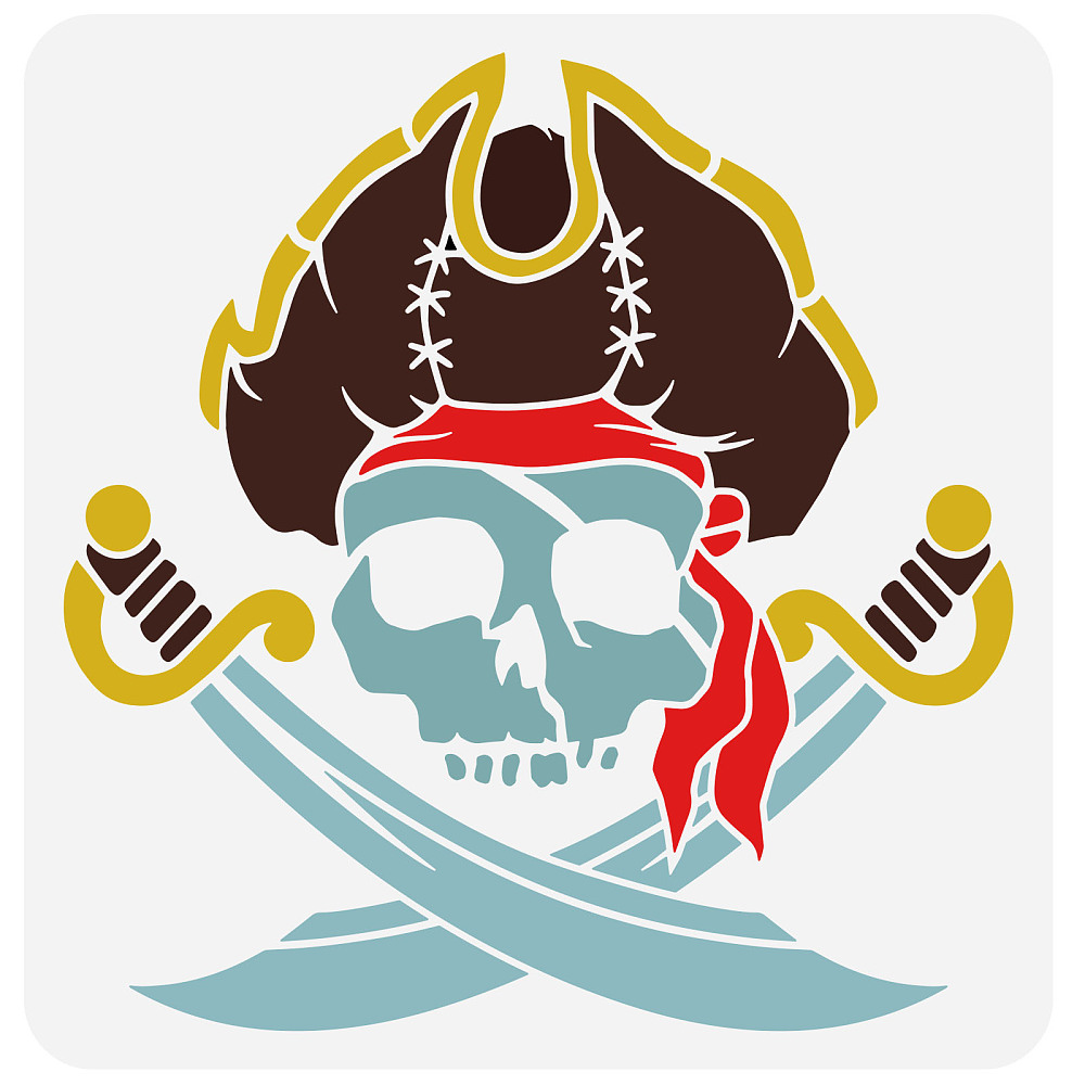 [DIY-WH0391-0154] Pochoir, pirate, 30x30cm, unité