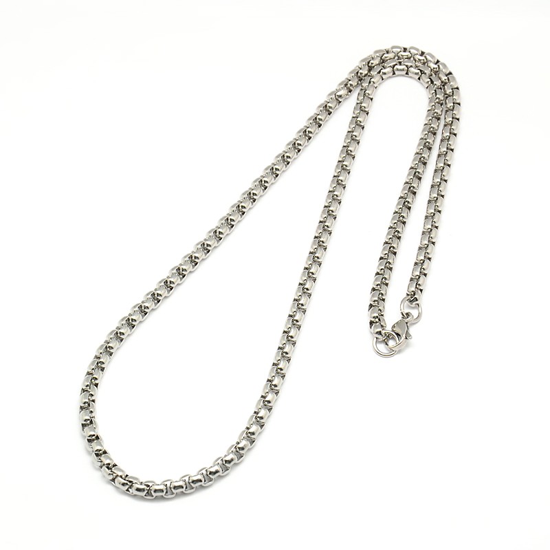 [STAS-A028-N031P] Chaîne de câble INOX, vénitienne, largeur 0,5cm, longueur 61cm, l'unité