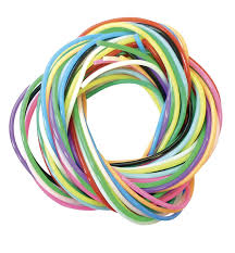 Fils scoubidous, multicolors opaques x12, 80cm