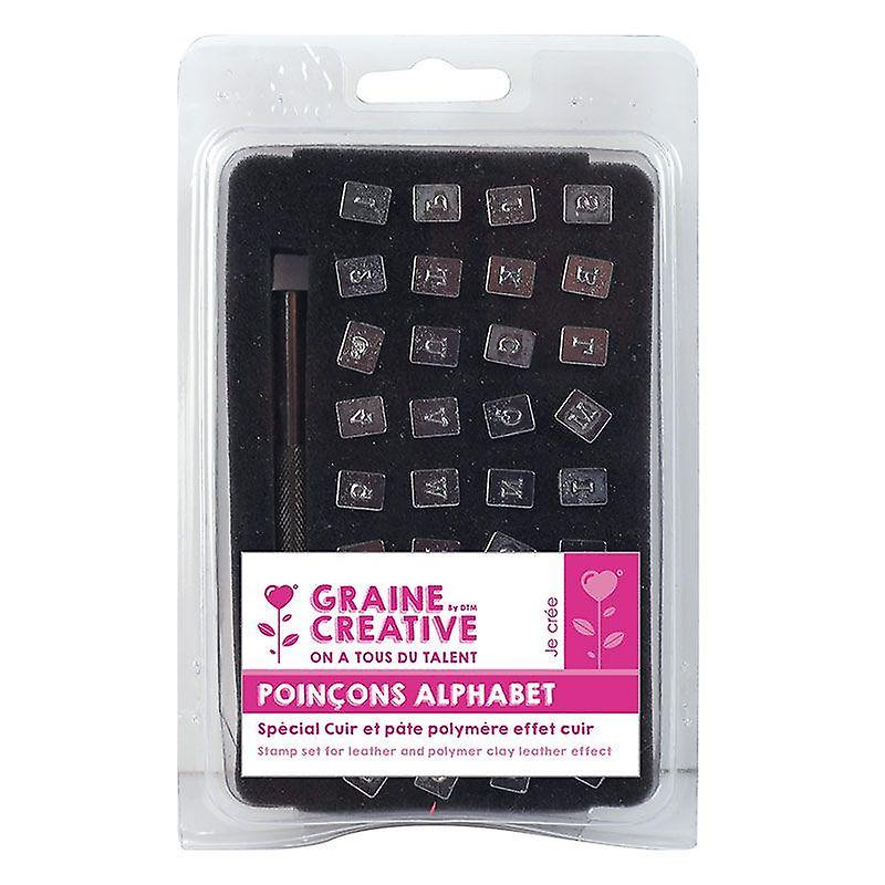 Poinçons alphabet effet cuir
