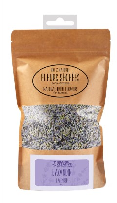 [200211] Fleurs séchées 100% naturelles pour la décoration, "lavandin", 15g