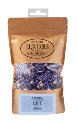 [200217] Fleurs séchées 100% naturelles pour la décoration, "bleuet", 10g