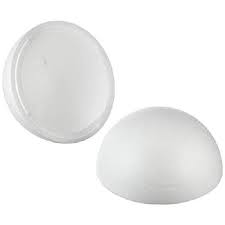 Boule en polystyrène blanc, diam 15 cm, 2 hémisphères