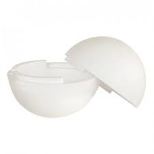 Boule en polystyrène divisable, blanc, diam 20 cm