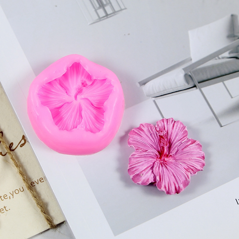 Moule en silicone, hibiscus, 56x10mm, unité