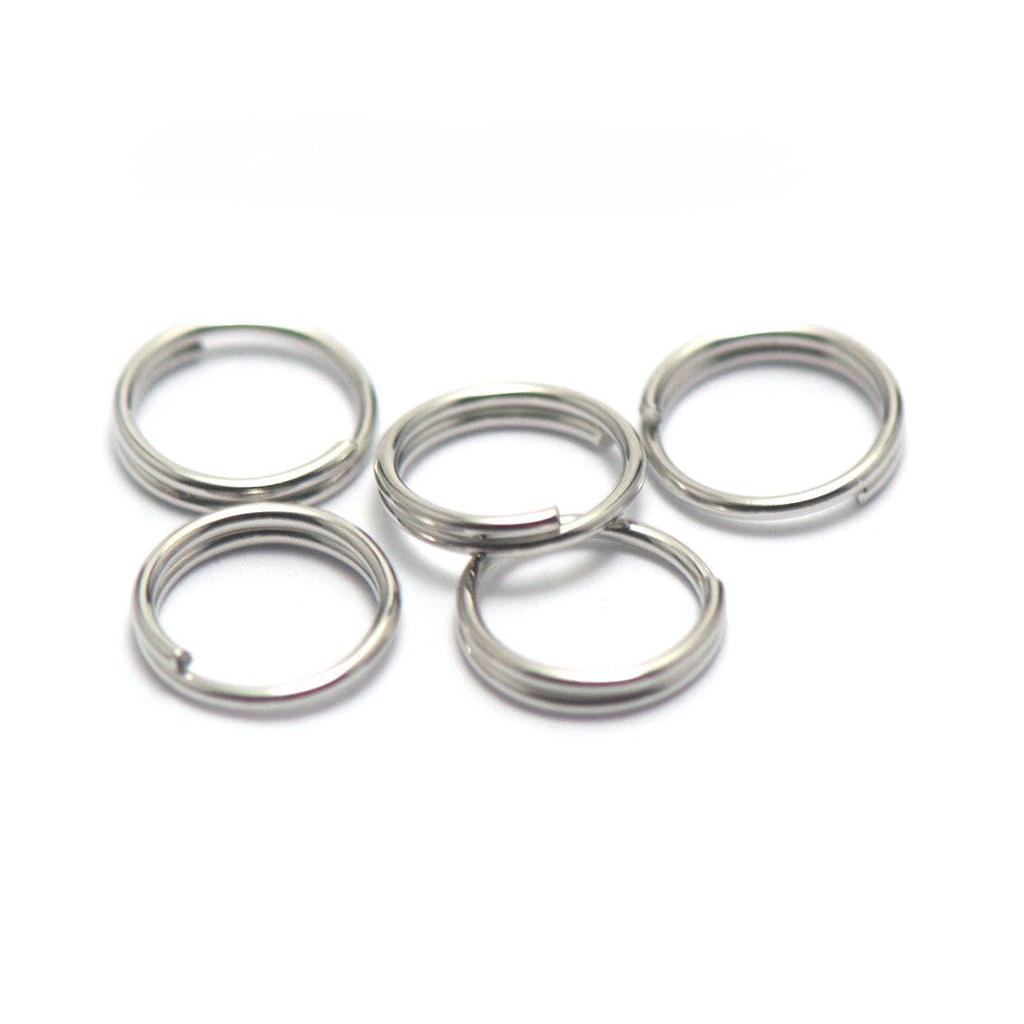 [2000/06/006] Anneaux doubles INOX argenté, 6mm, x 10 unités