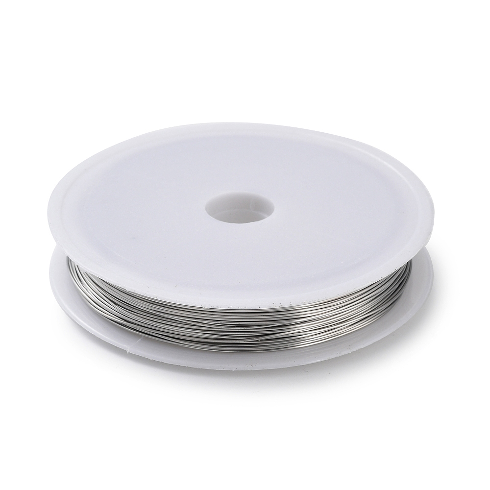 Fil en INOX argenté à modeler pour la création de bijoux,  26 jauge, 0,4mm, 20 m/rouleau