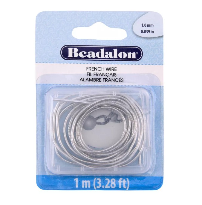Cannetille French Wire, argenté, diam 0.8mm, 1m