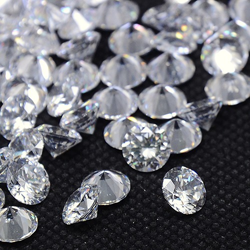 [ZIRC-J013-01-1MM] Strass à dos pointu transparent, facettés, couleur diamant, 1mm, qualité AAA