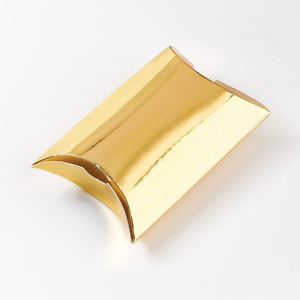 Coffrets cadeaux en papier carton, doré brillant, 9x6,5x2,5cm, unité