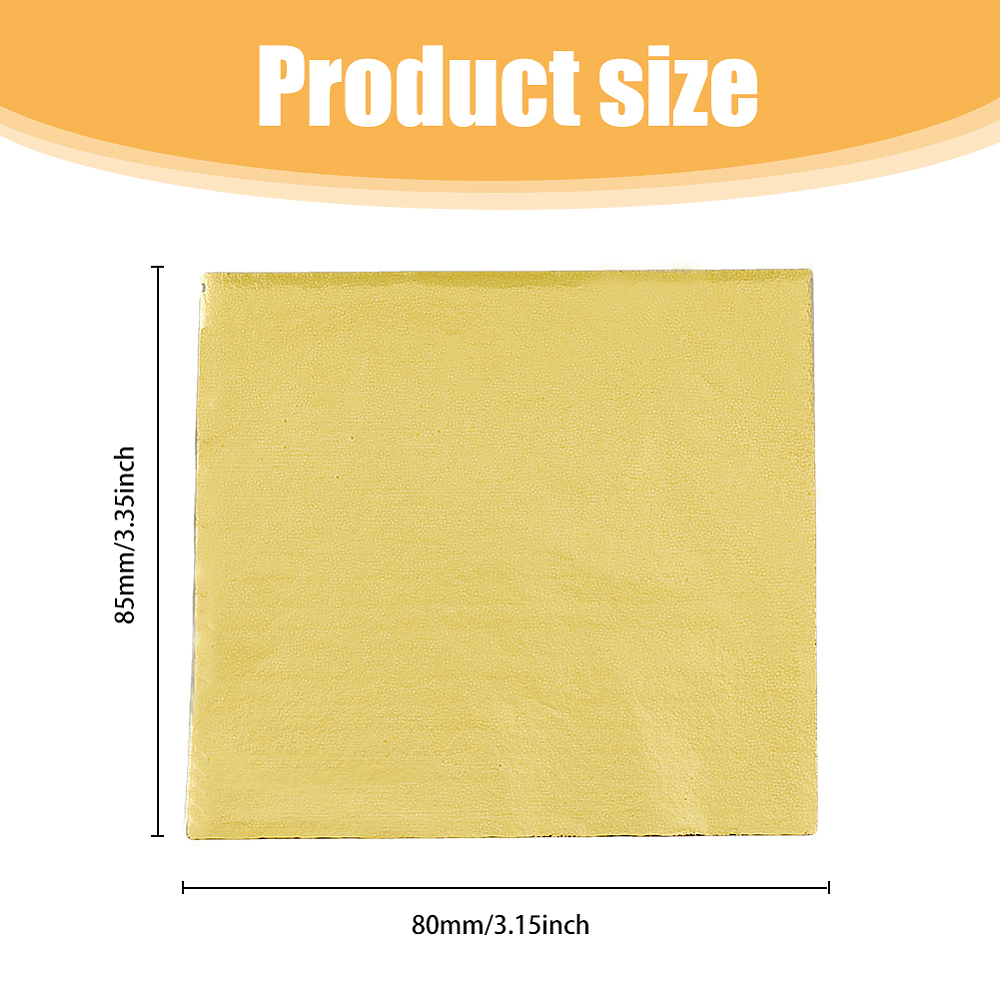 [DIY-WH0502-64] Feuille métallique pour dorure, doré, 85x80mm