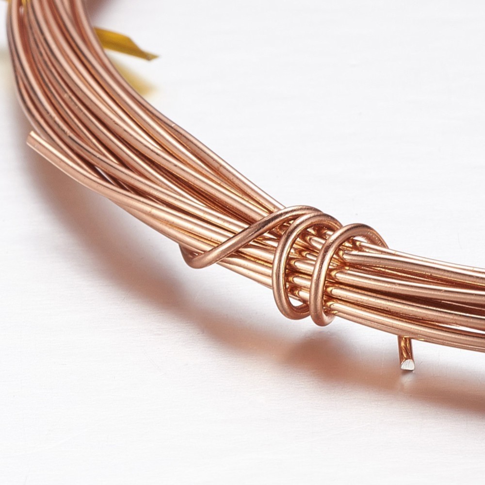 [AW-D009-1.5mm-10m-04] Fil en aluminium, cuivre, 15 jauge, 1,5mm, 10m/rouleau