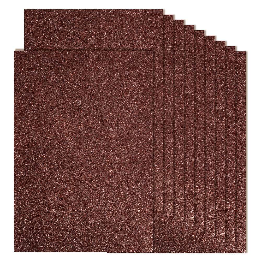 [DIY-WH0349-462B] Feuille caoutchouc mousse pailletée, 295x202x2mm, MARRON FONCÉ, l'unité