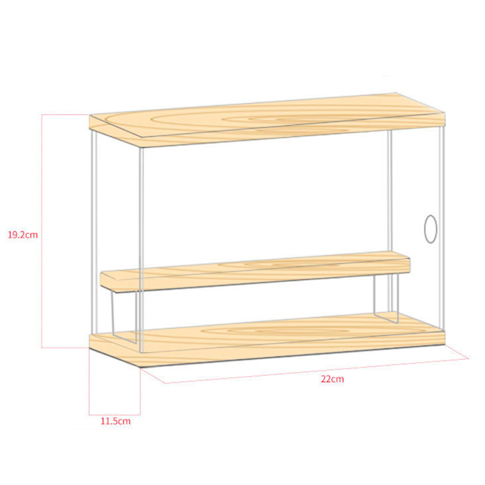 Présentoir bijou en bois, rectangle, 22x11.5x19.2 cm