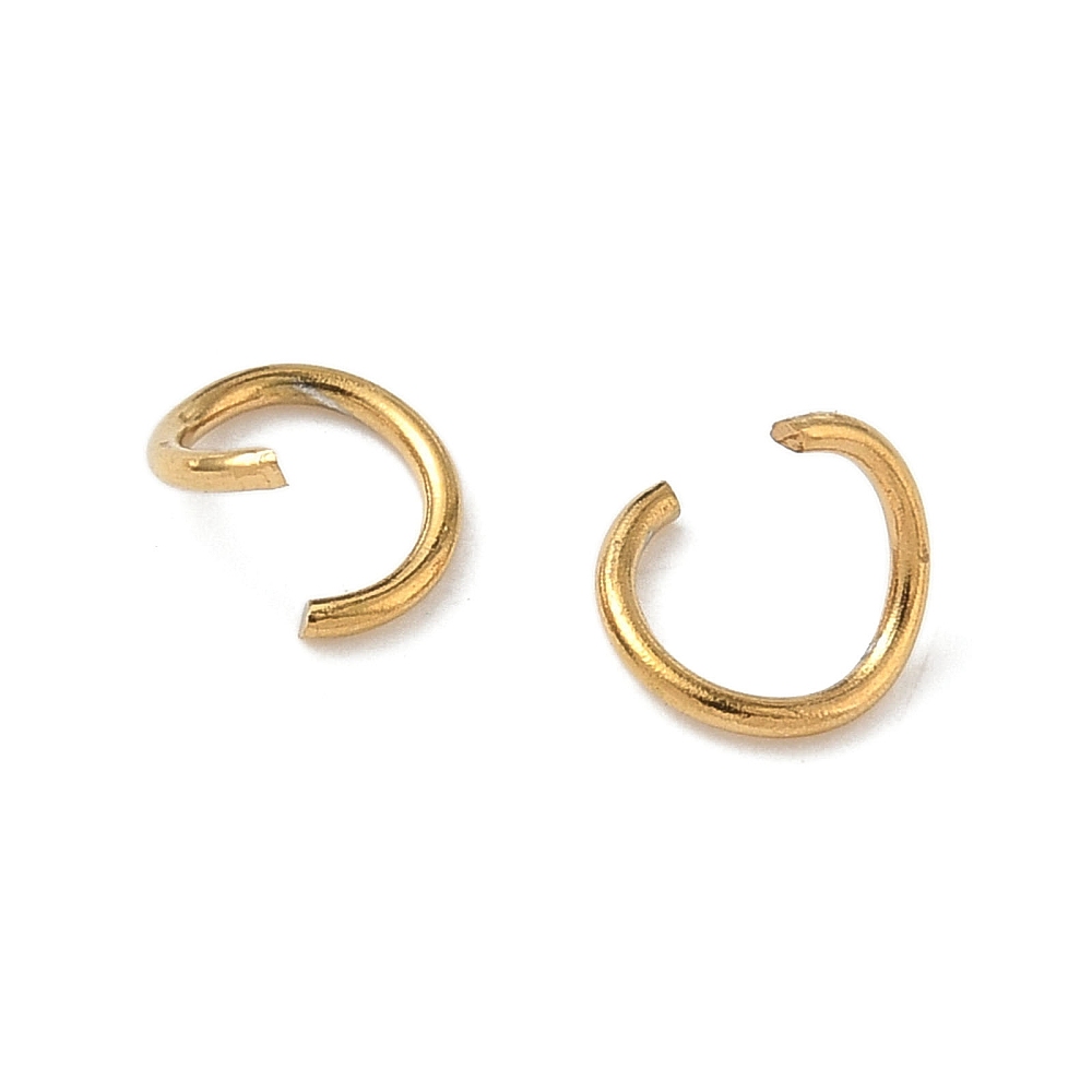 [STAS-Z150-01C-G] Anneau simple ouvert en INOX doré, placage ionique, 6x0,8mm, unité