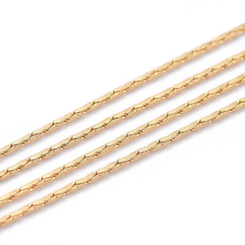 [STAS-P203-I] Chaîne INOX cardano doré, placage ionique, 0,8x0,8mm, au mètre