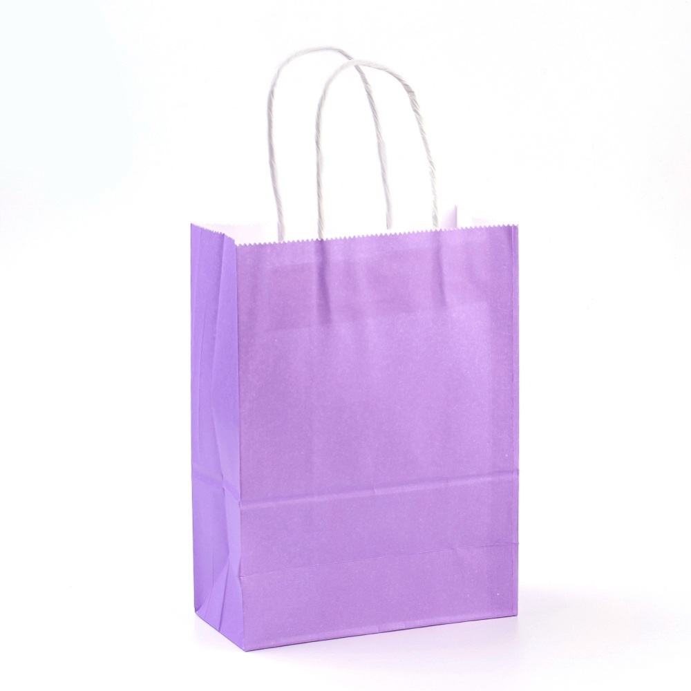[AJEW-G020-C-09] Sac cadeau en papier violet, 27x21x11cm