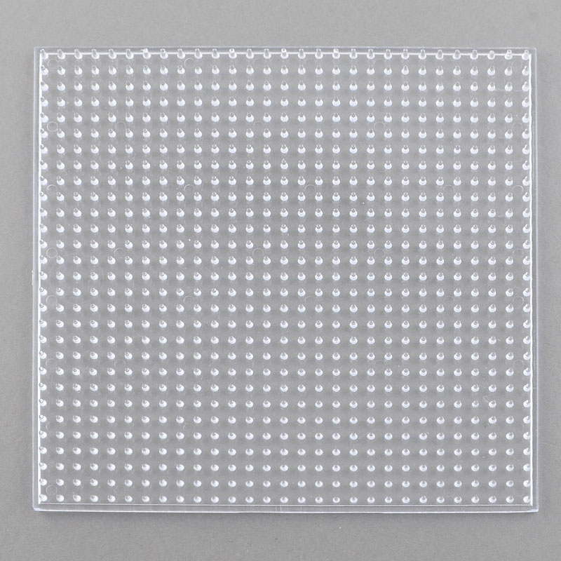 Plaque pour perles à repasser 5x5mm, carré, transparente,  147x147x5mm