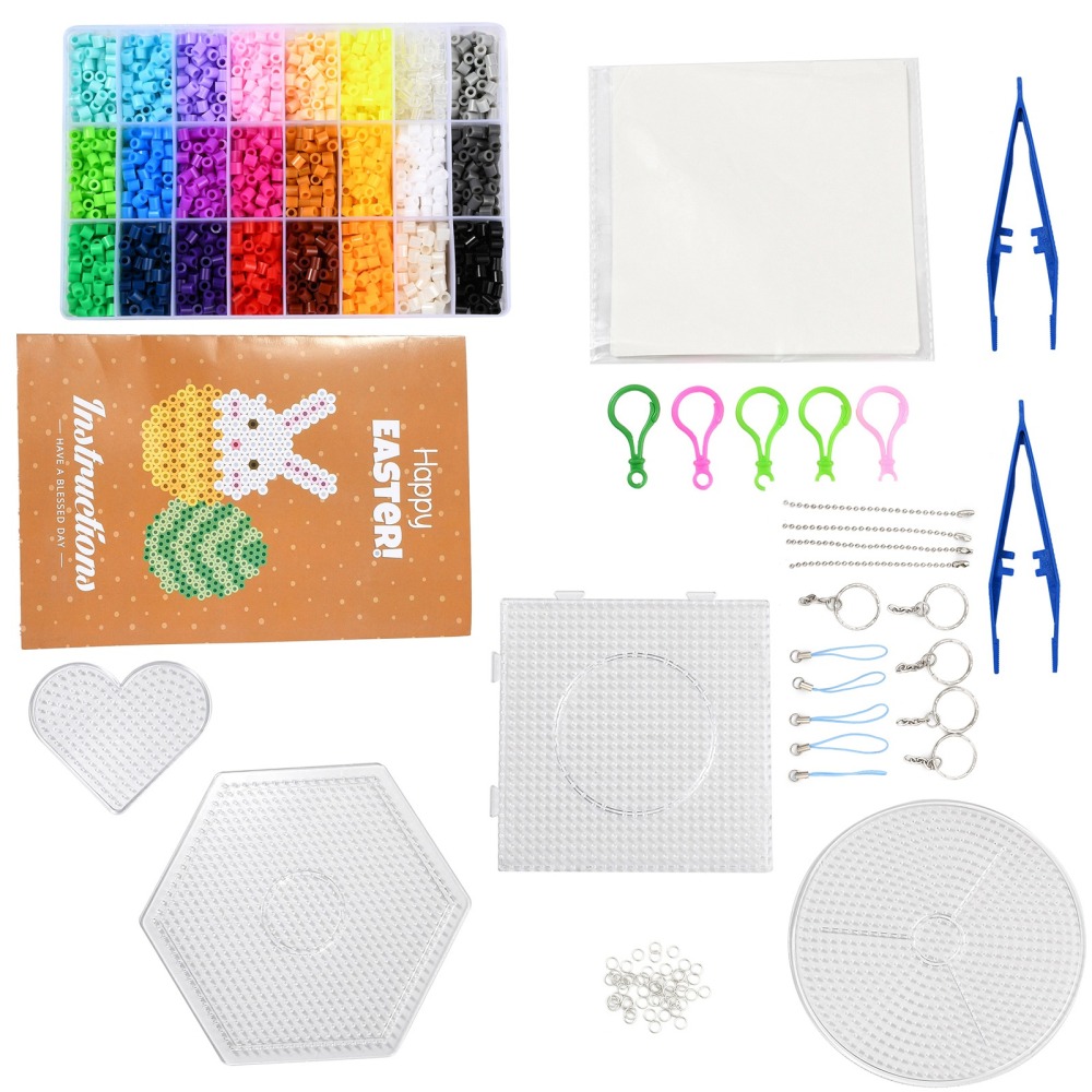 [DIY-X0295-01E-5mm] Coffret de perles à repasser 5x5mm, trou 3mm, 24 couleurs