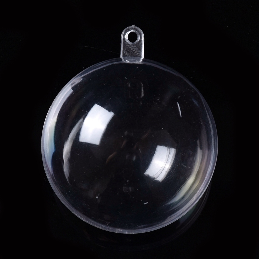 [CON-K007-06J] Boule en plastique transparente, 2 parties, diamètre 5x5,9cm
