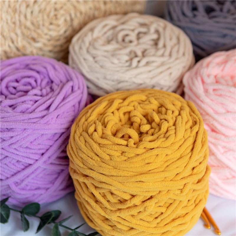 Laine/fil chenille, 6mm, la pelote de 100m